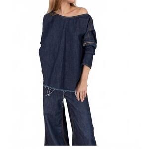 NEW SUSANNE BOMMER denim blouse in indigo